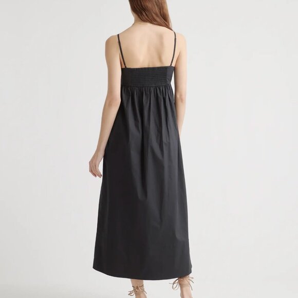 Quince - 100% Organic Cotton Sleeveless Maxi Dress in Black - Picture 3 of 9